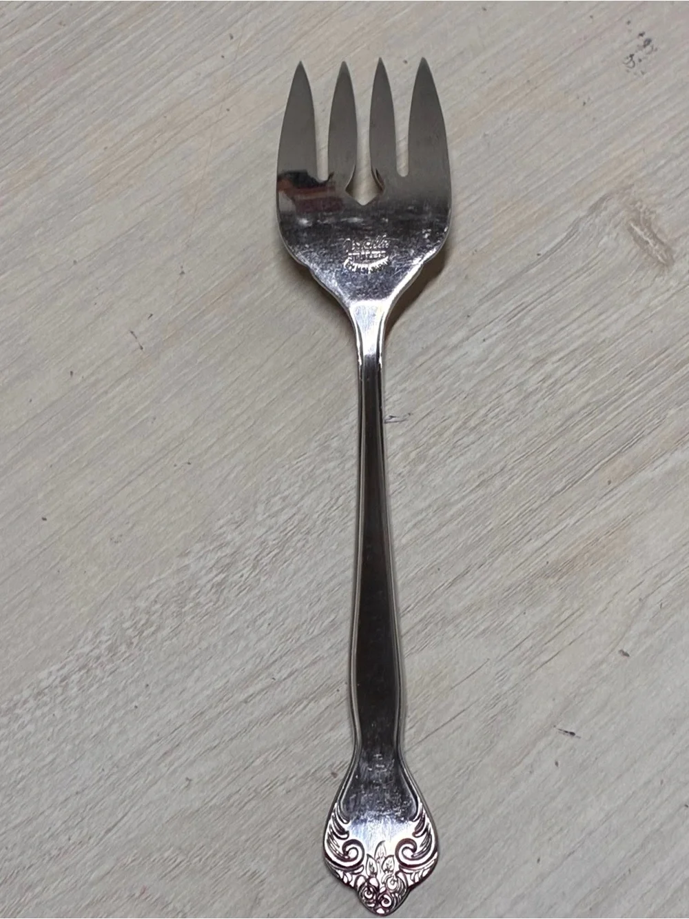Vintage Versailles MSI Japan Stainless Ornate Floral Serving Fork Flatware